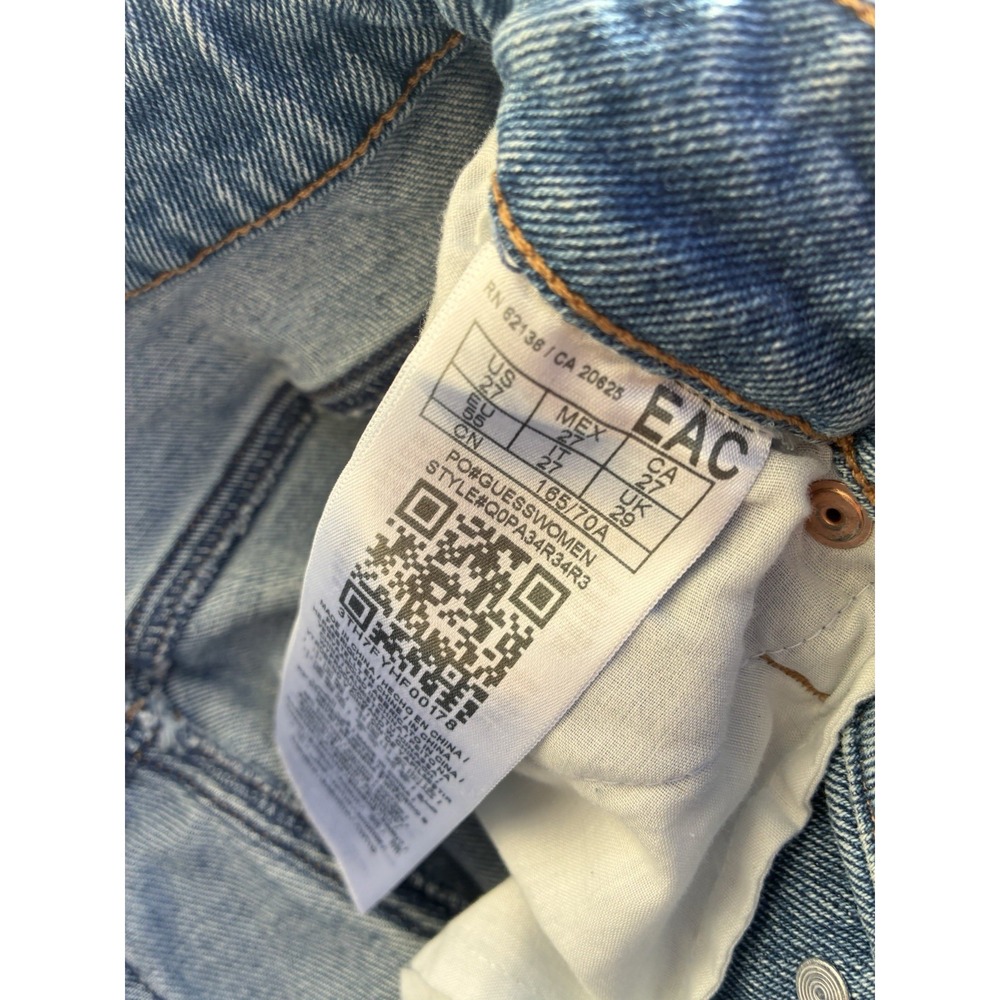 Lot Of 2 Size Small Womens Guess Size 27, American Eagle Size 4 Blue Jean Shorts - Picture 4 of 10
